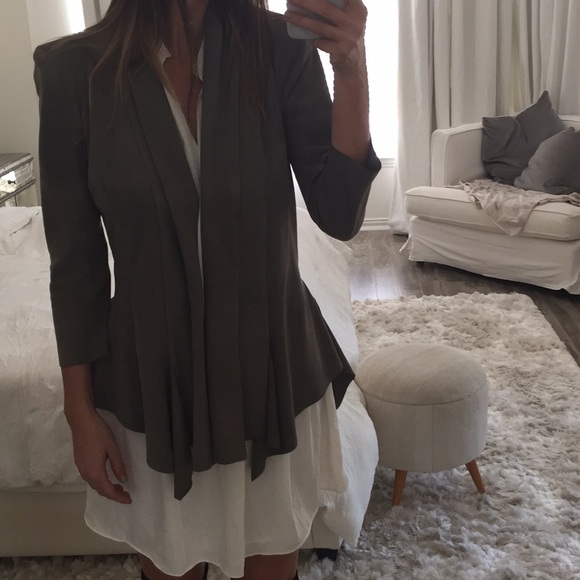 Suede asymmetric jacket - Picture 3 of 6